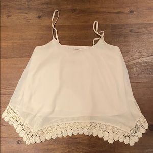 Forever 21 Cream Tank Top Size Small